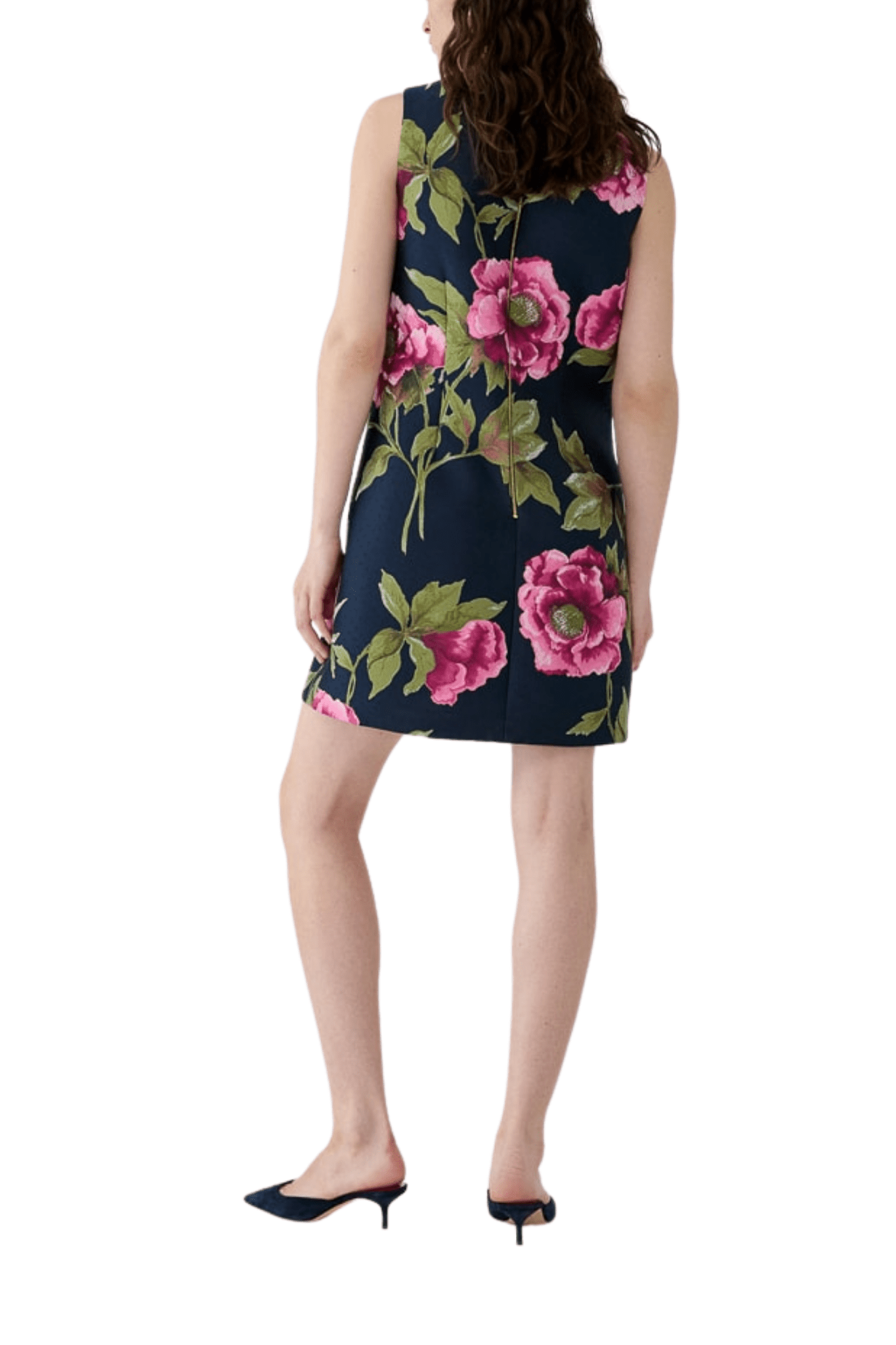 Carolina Herrera Sleeveless Crewneck Shift Dress - Vermillion