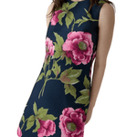Carolina Herrera Sleeveless Crewneck Shift Dress - Vermillion