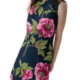 Carolina Herrera Sleeveless Crewneck Shift Dress - Vermillion