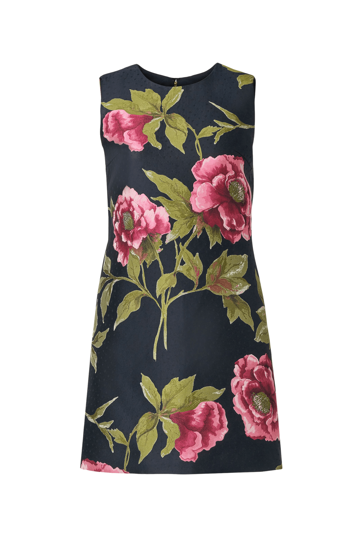 Carolina Herrera Sleeveless Crewneck Shift Dress - Vermillion