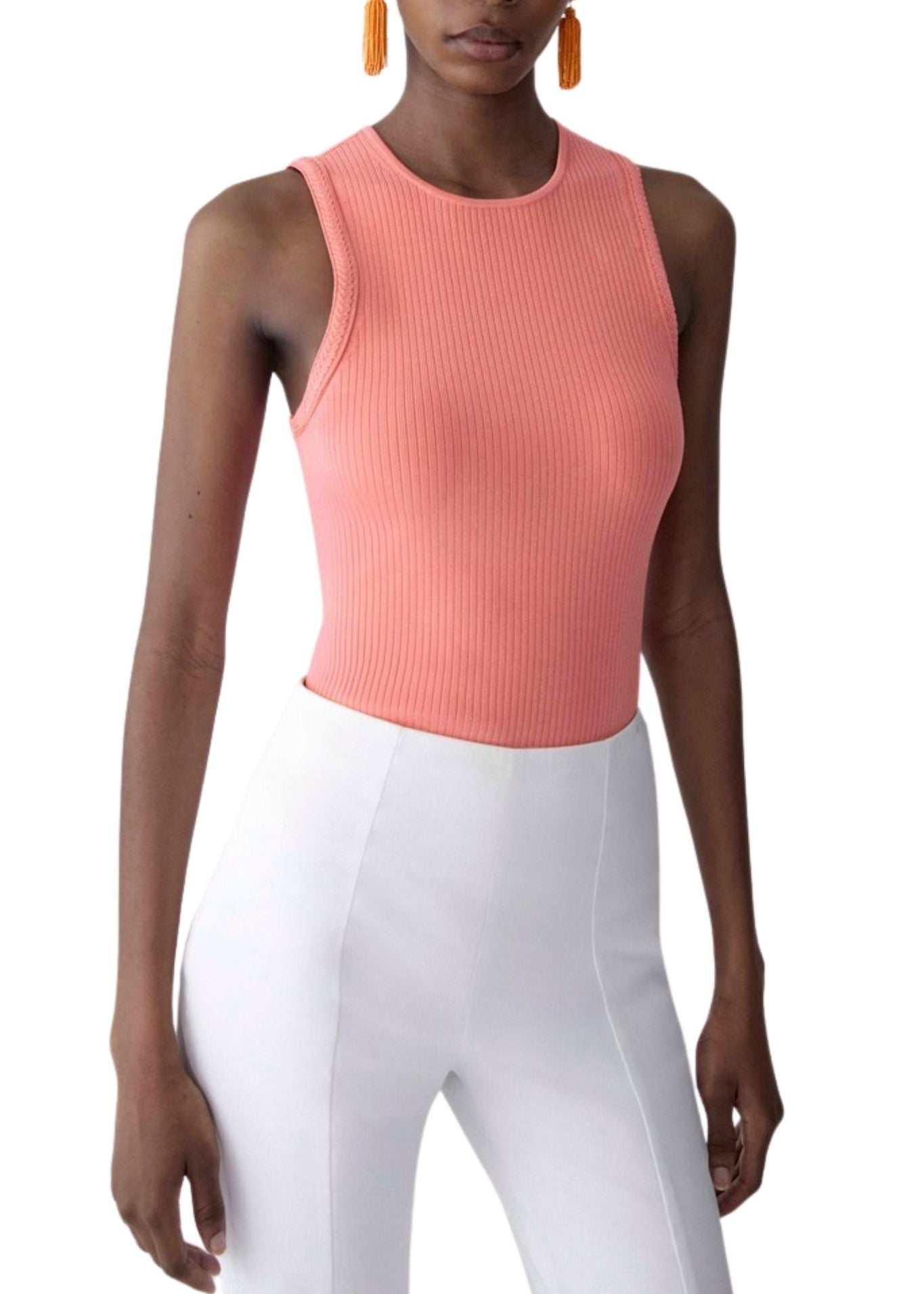 Carolina Herrera Sleeveless Tank - Vermillion