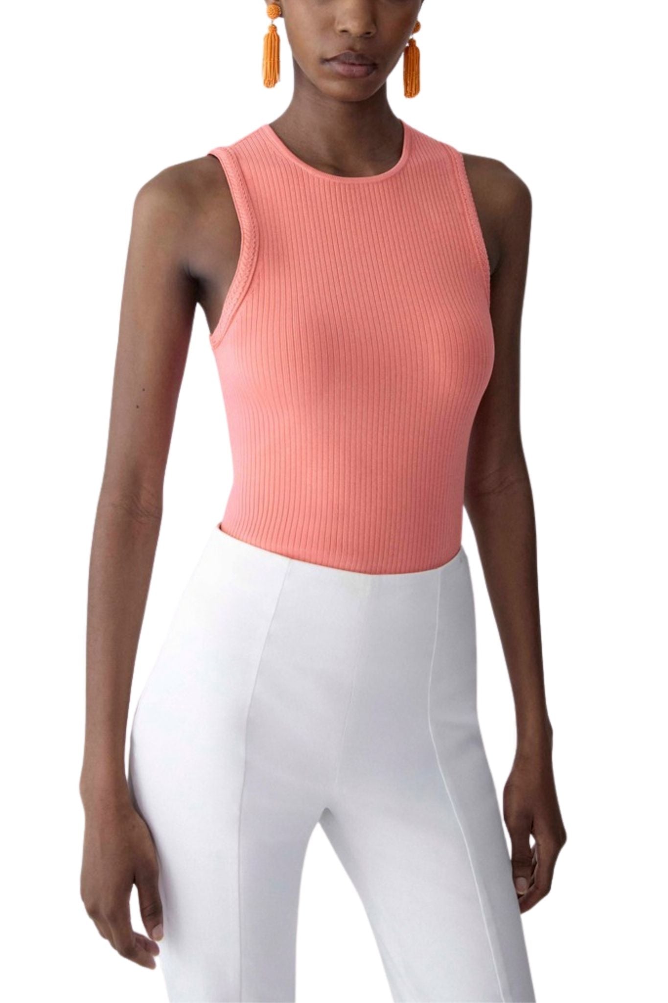 Carolina Herrera Sleeveless Tank - Vermillion