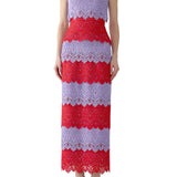 Carolina Herrera Strapless Ankle Length Dress - Vermillion