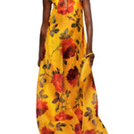 Carolina Herrera Strapless Deep V Gown - Vermillion