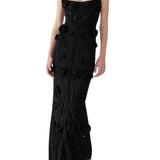 Carolina Herrera Thin Strap Crochet Dress - Vermillion