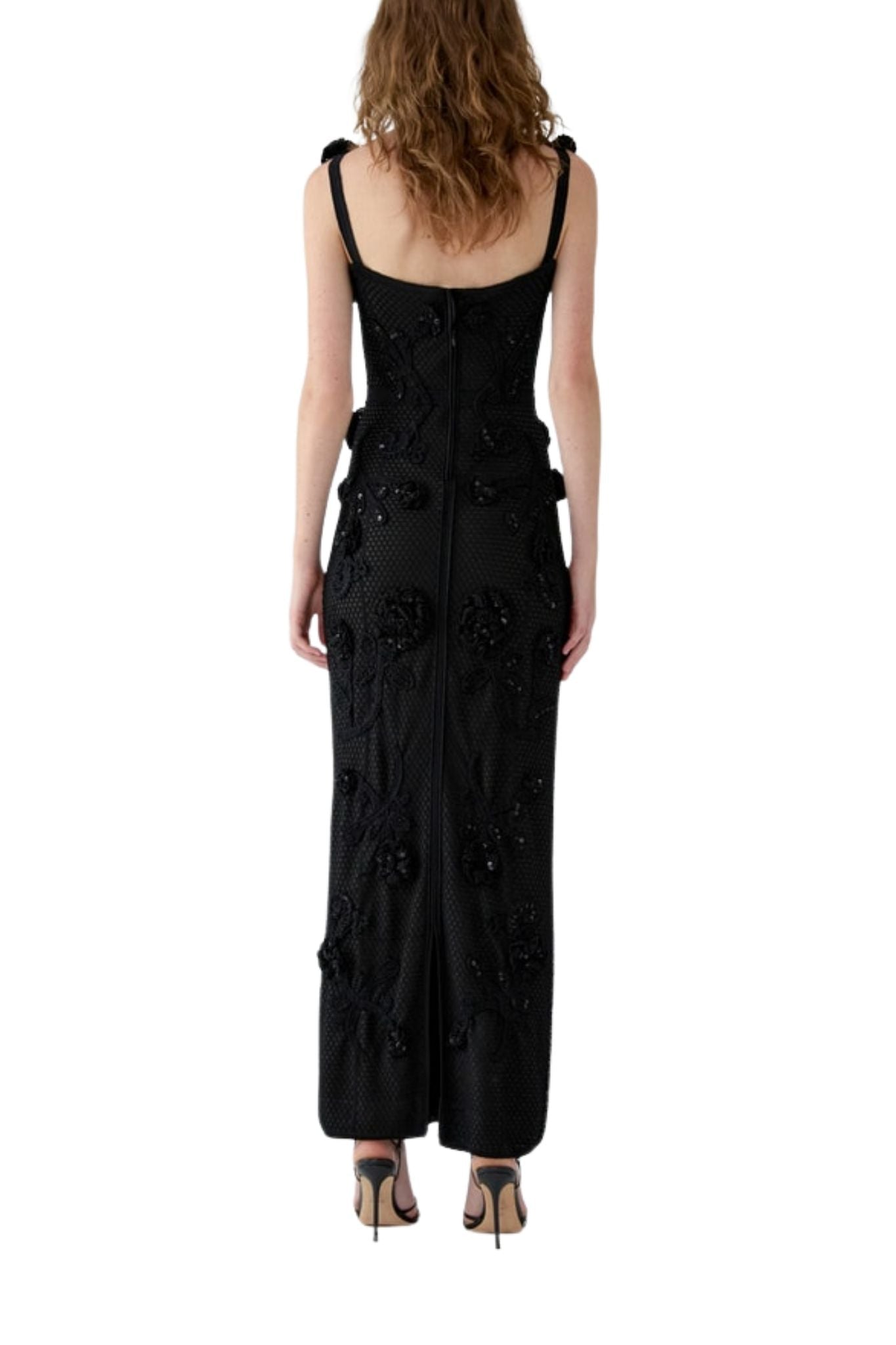 Carolina Herrera Thin Strap Crochet Dress - Vermillion