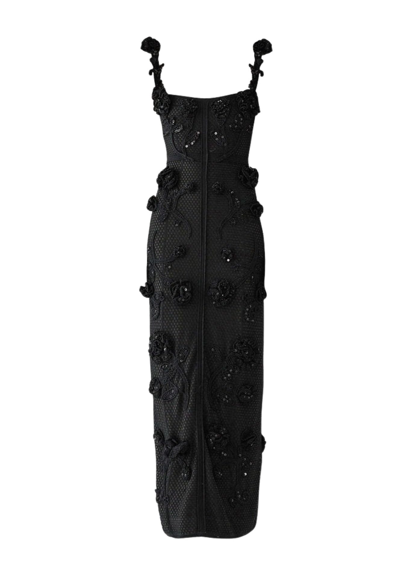 Carolina Herrera Thin Strap Crochet Dress - Vermillion