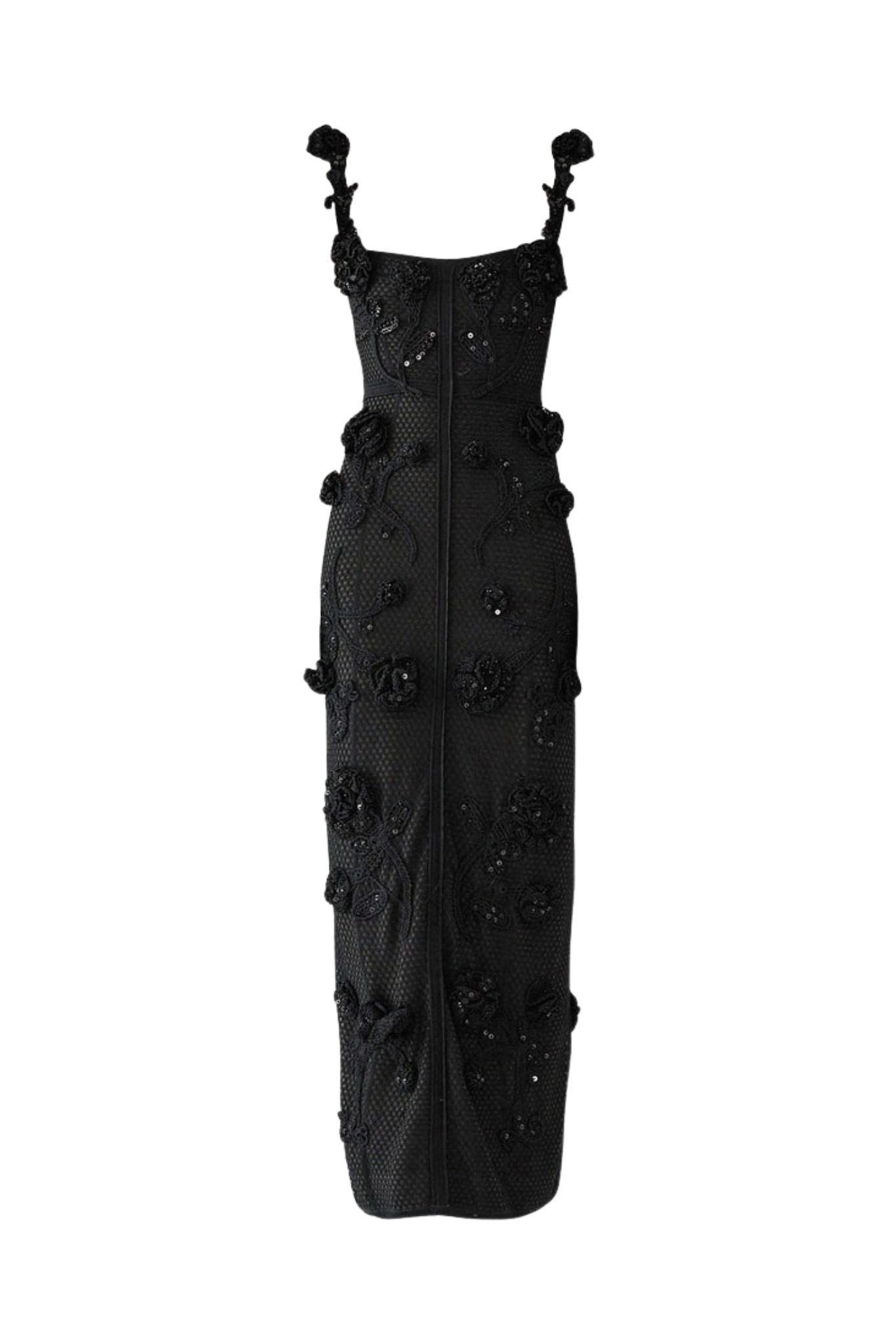 Carolina Herrera Thin Strap Crochet Dress - Vermillion