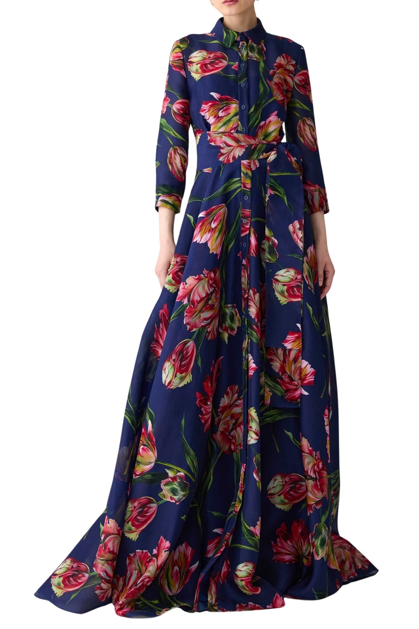 Carolina Herrera Trench Gown - Vermillion