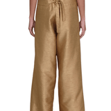 Chan Luu Dupioni Straight Leg Pant - Vermillion