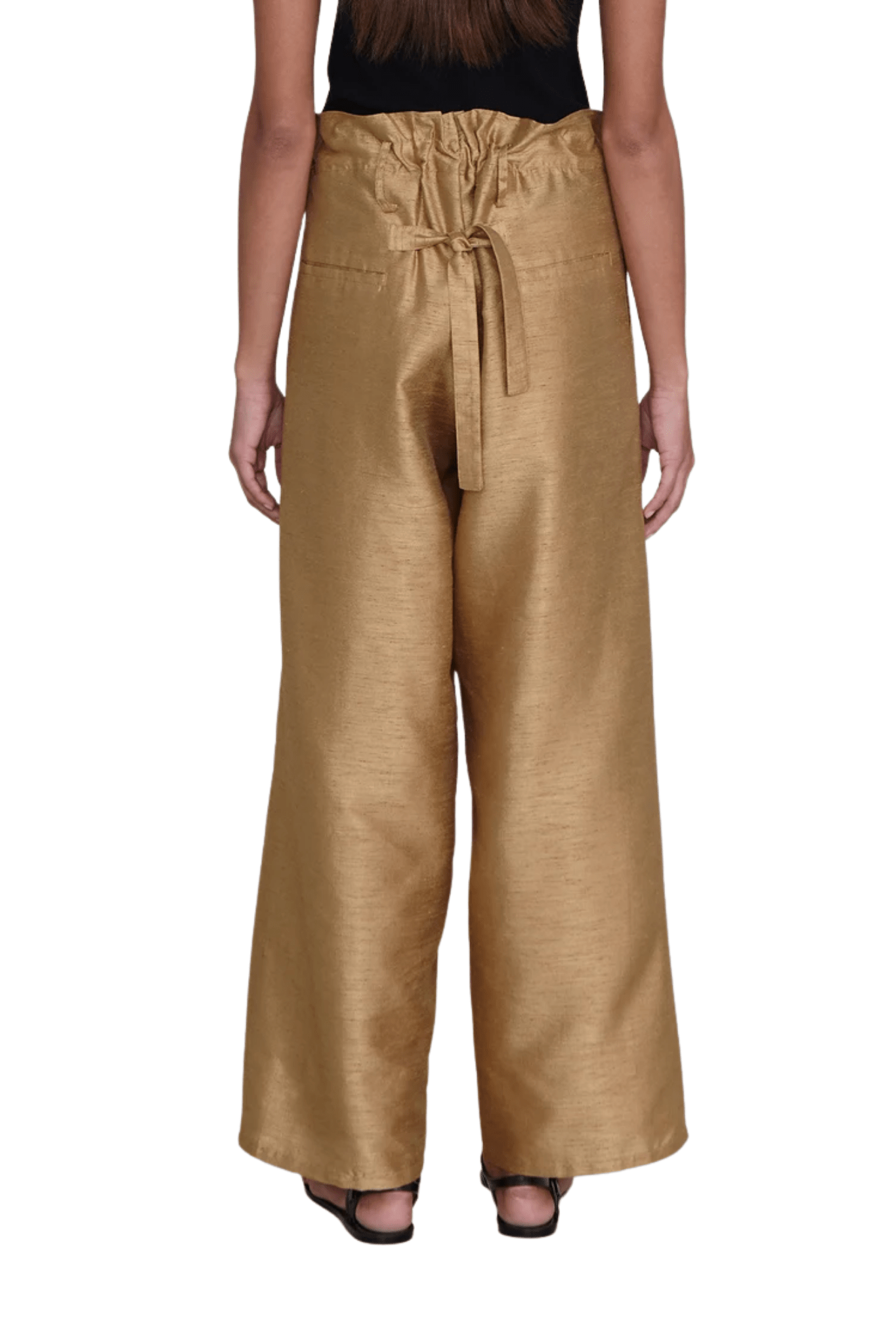 Chan Luu Dupioni Straight Leg Pant - Vermillion