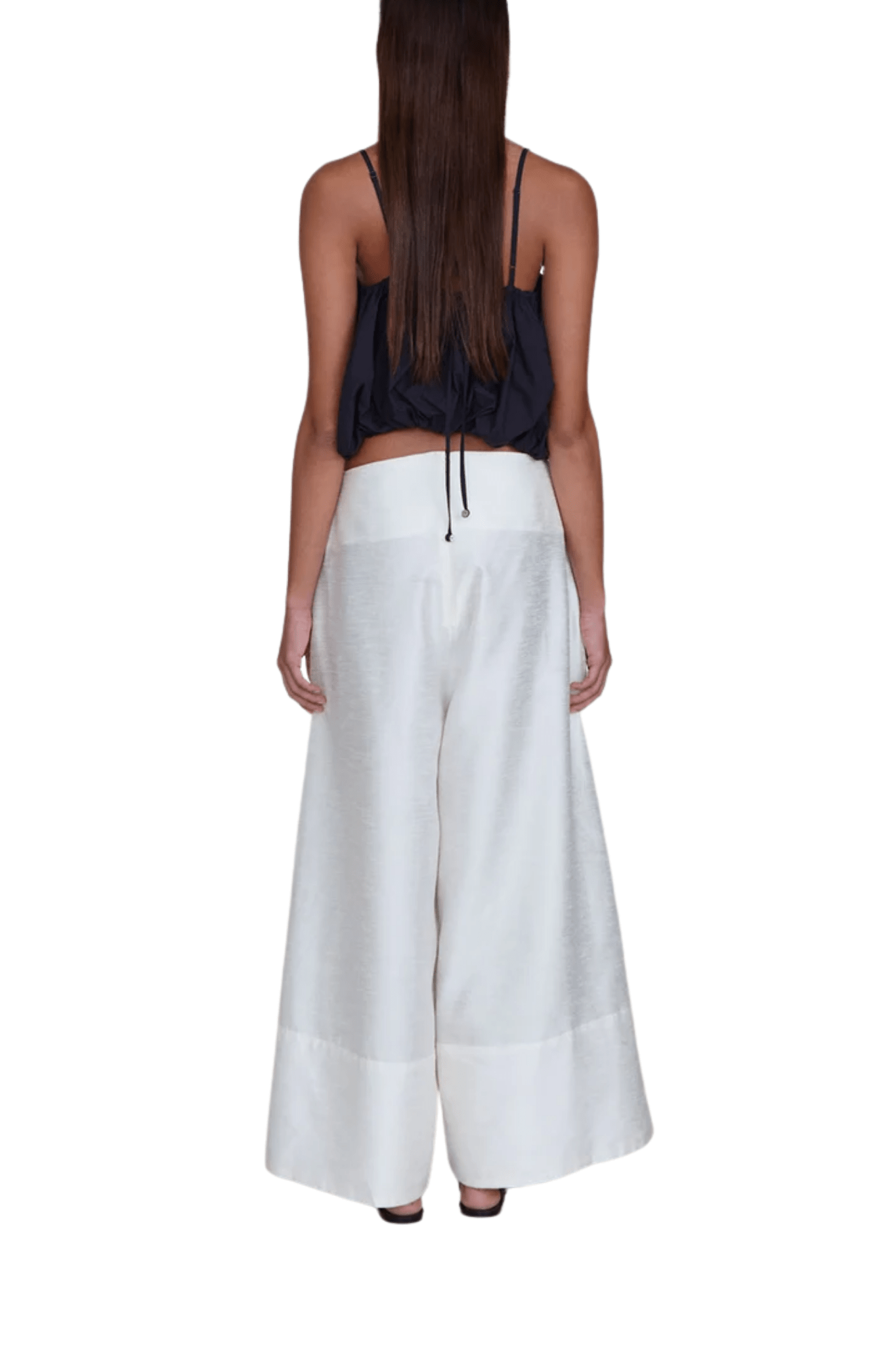 Chan Luu Dupioni Ulta Wide Leg Trousers - Vermillion