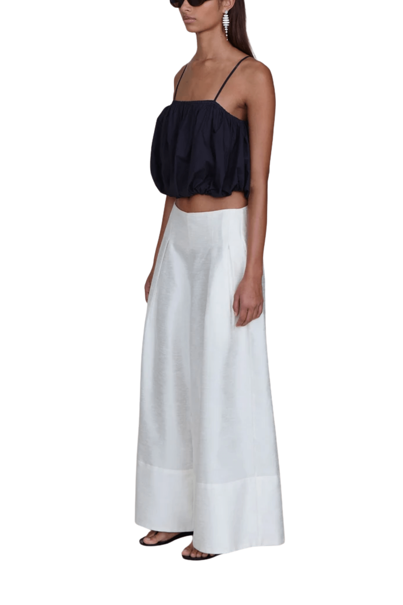 Chan Luu Dupioni Ulta Wide Leg Trousers - Vermillion