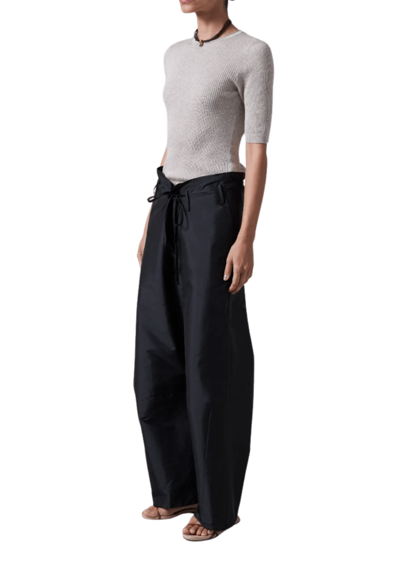Chan Luu Techno Taffeta Barrel Pant - Vermillion