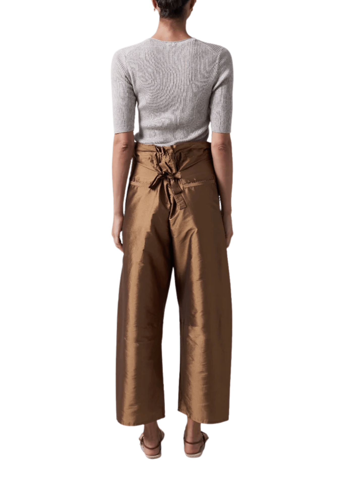 Chan Luu Techno Taffeta Barrel Pant - Vermillion