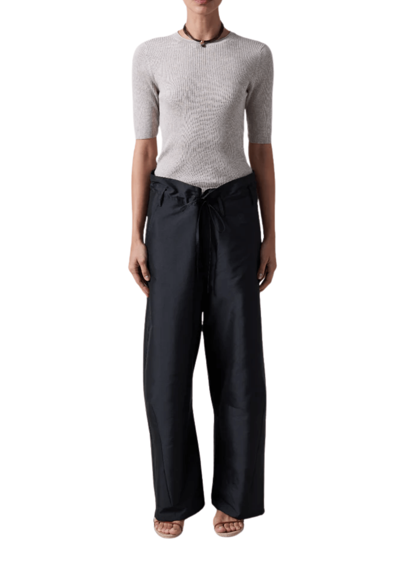 Chan Luu Techno Taffeta Barrel Pant - Vermillion
