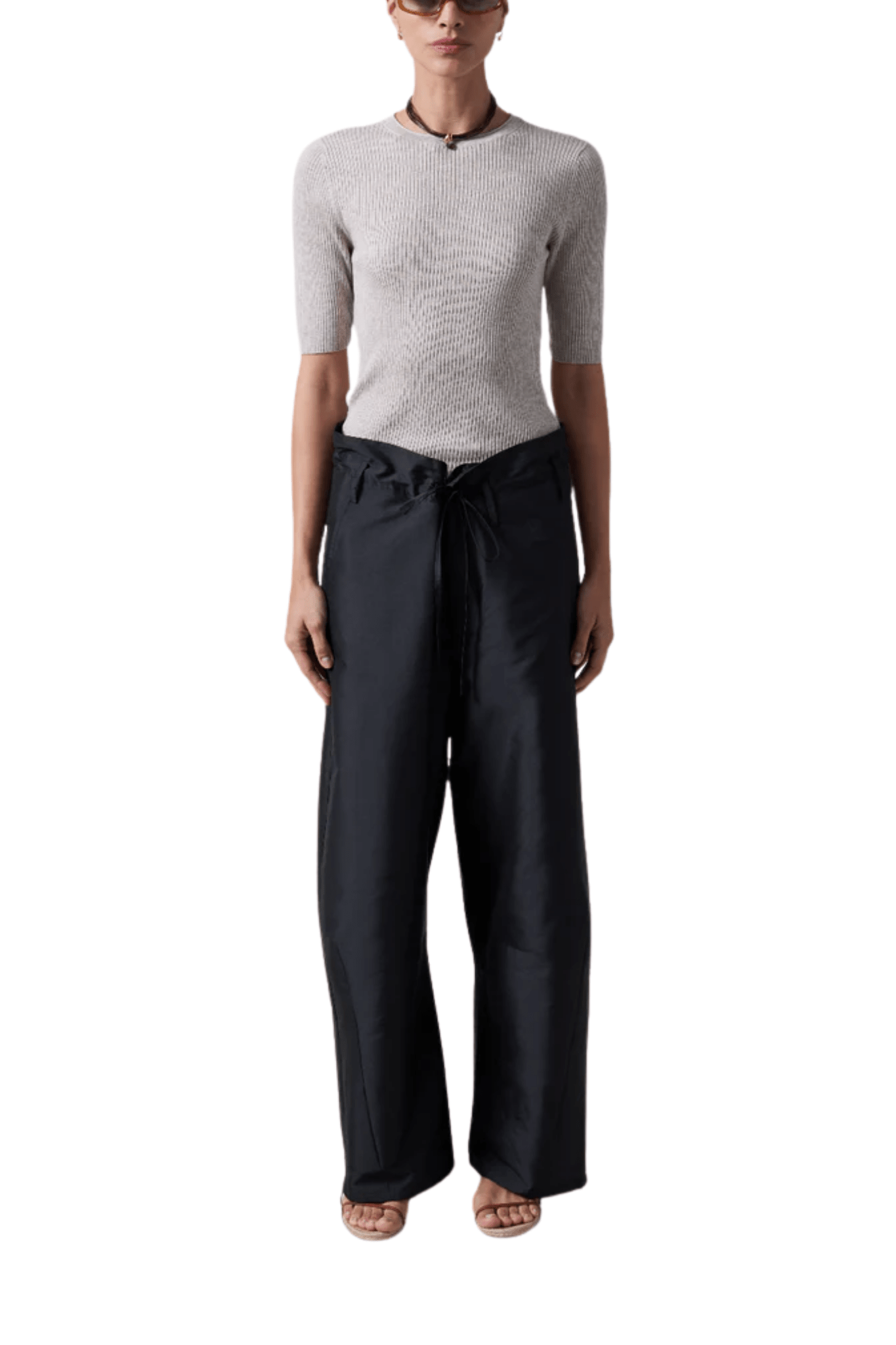 Chan Luu Techno Taffeta Barrel Pant - Vermillion