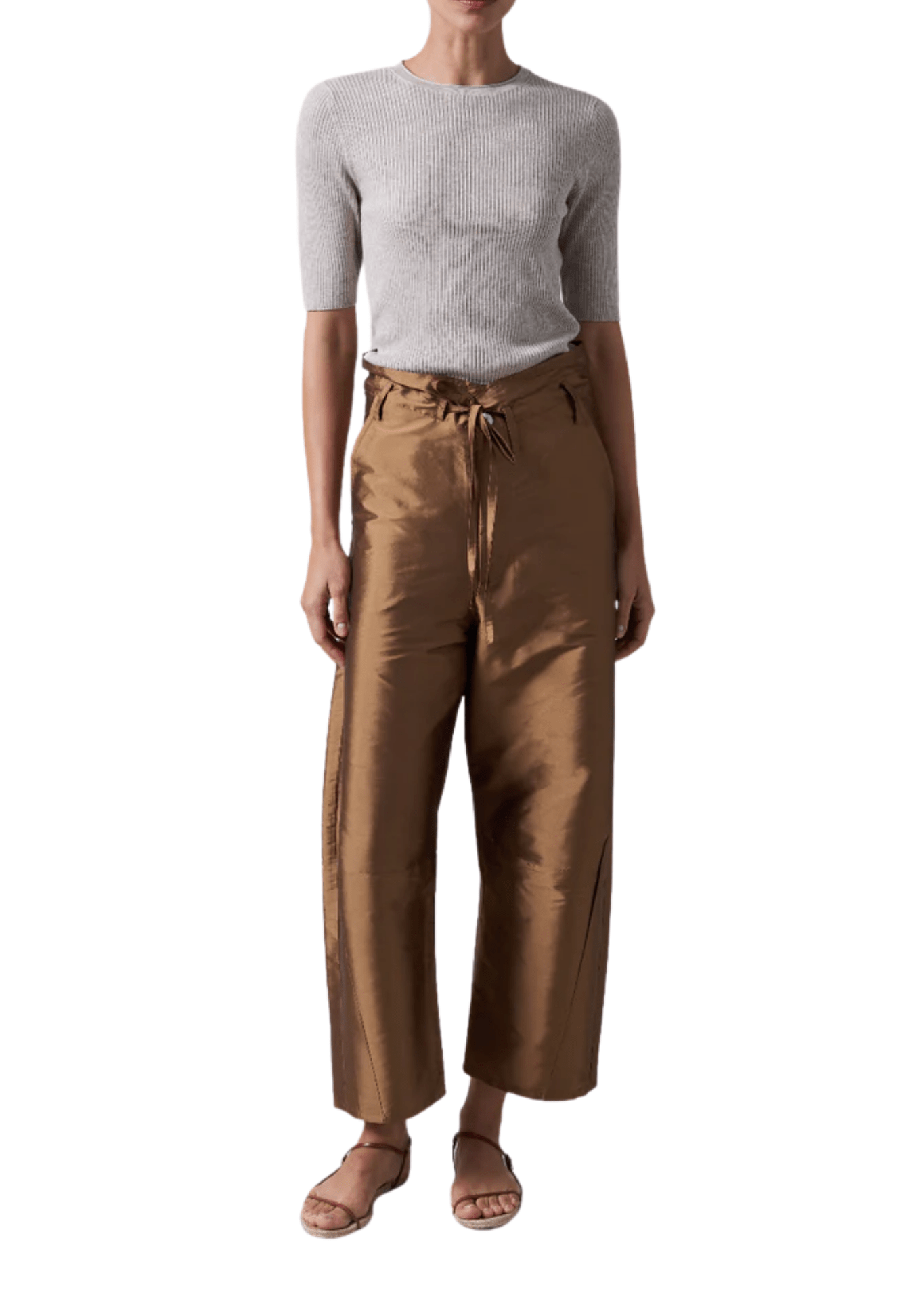 Chan Luu Techno Taffeta Barrel Pant - Vermillion