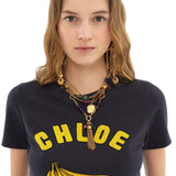 Chloe Baby Fit Logo T-Shirt - Vermillion