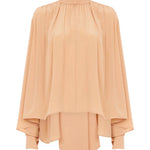 Chloe Boxy Lavalliere Blouse - Vermillion