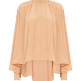 Chloe Boxy Lavalliere Blouse - Vermillion