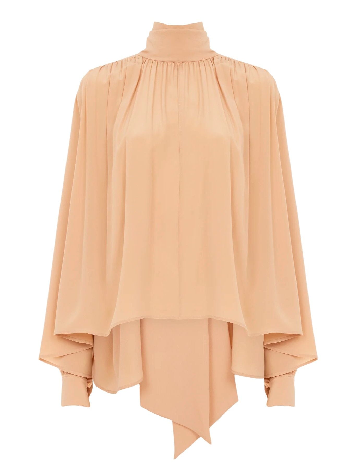 Chloe Boxy Lavalliere Blouse - Vermillion