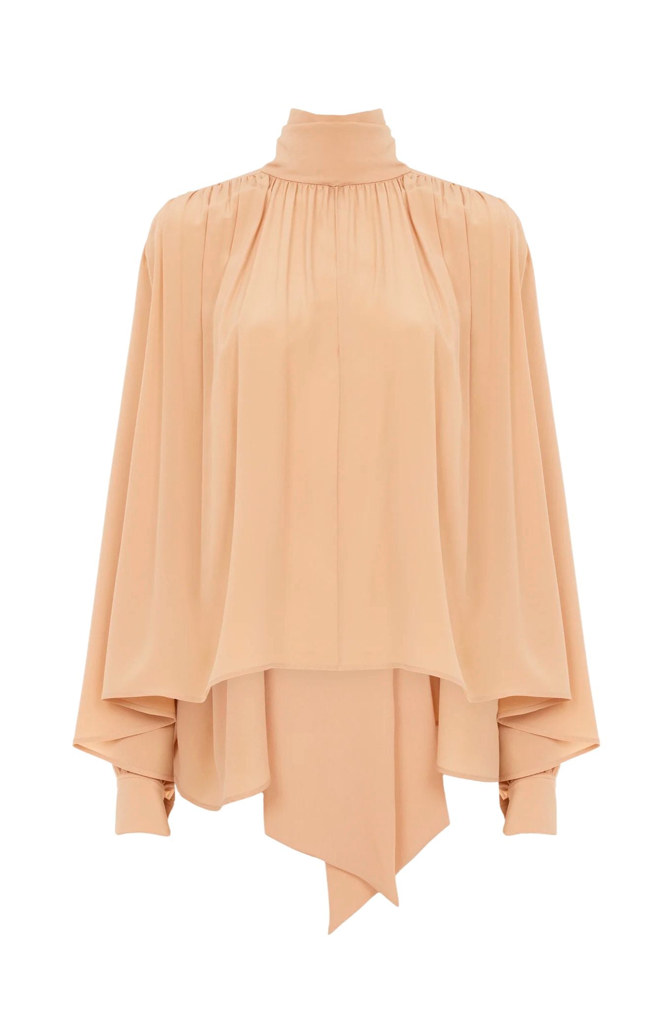 Chloe Boxy Lavalliere Blouse - Vermillion