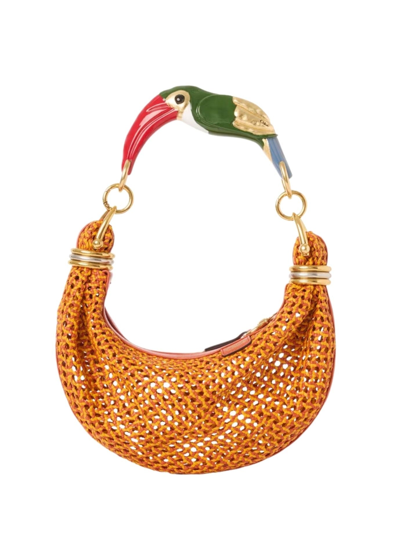 Chloe Bracelet Bag - Toucan Handle - Vermillion