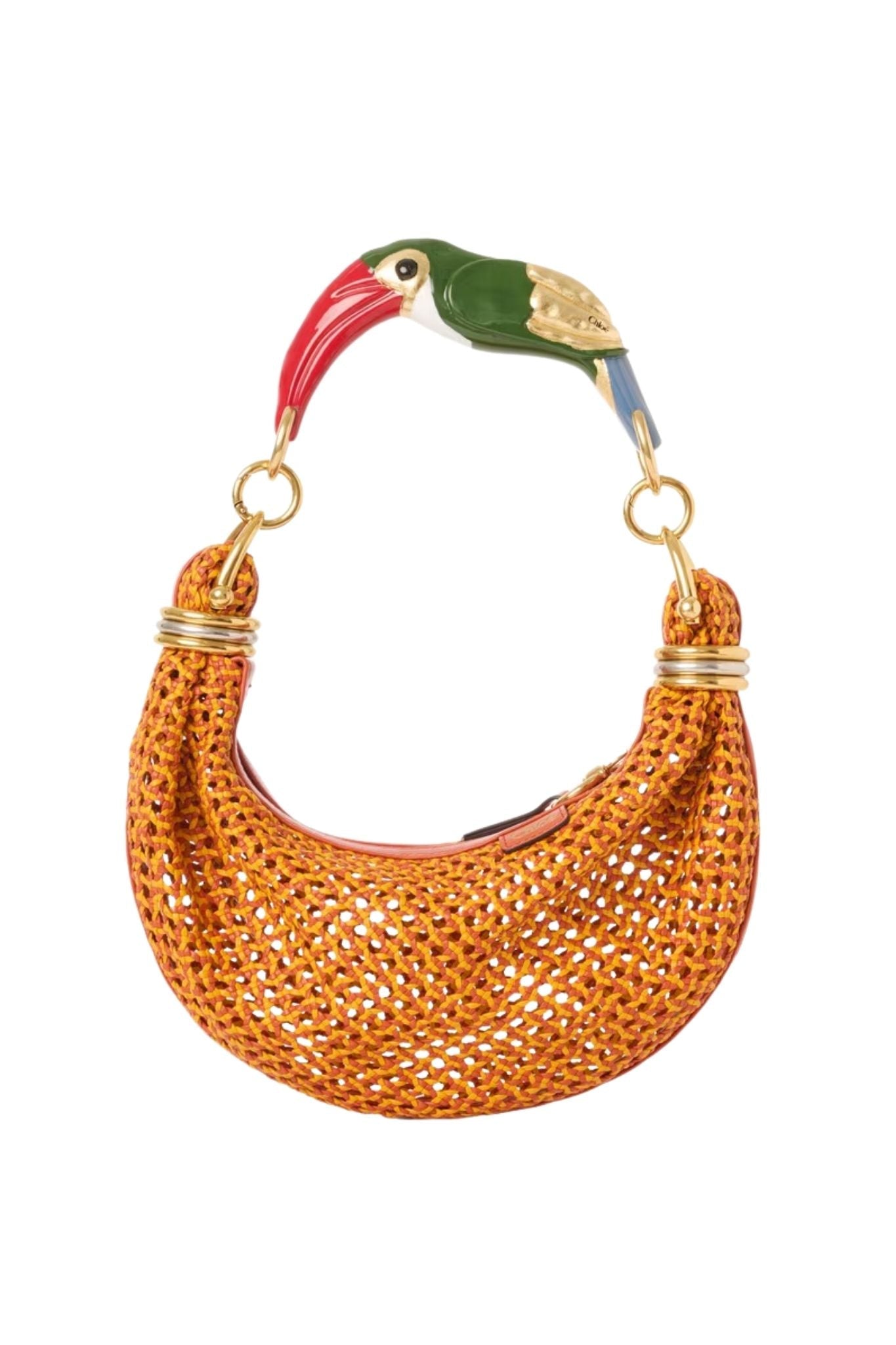 Chloe Bracelet Bag - Toucan Handle - Vermillion