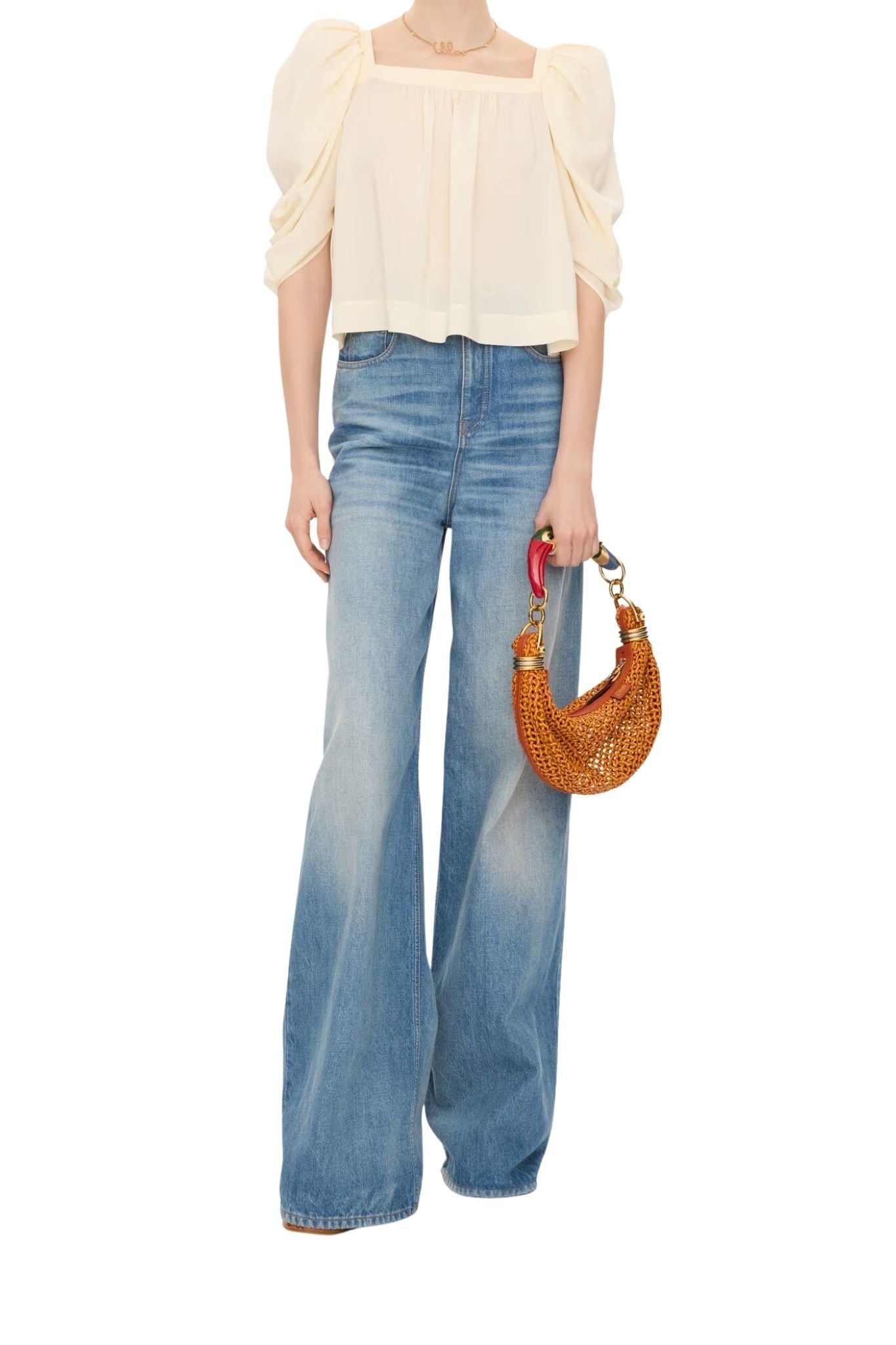 Chloe Bracelet Bag - Toucan Handle - Vermillion