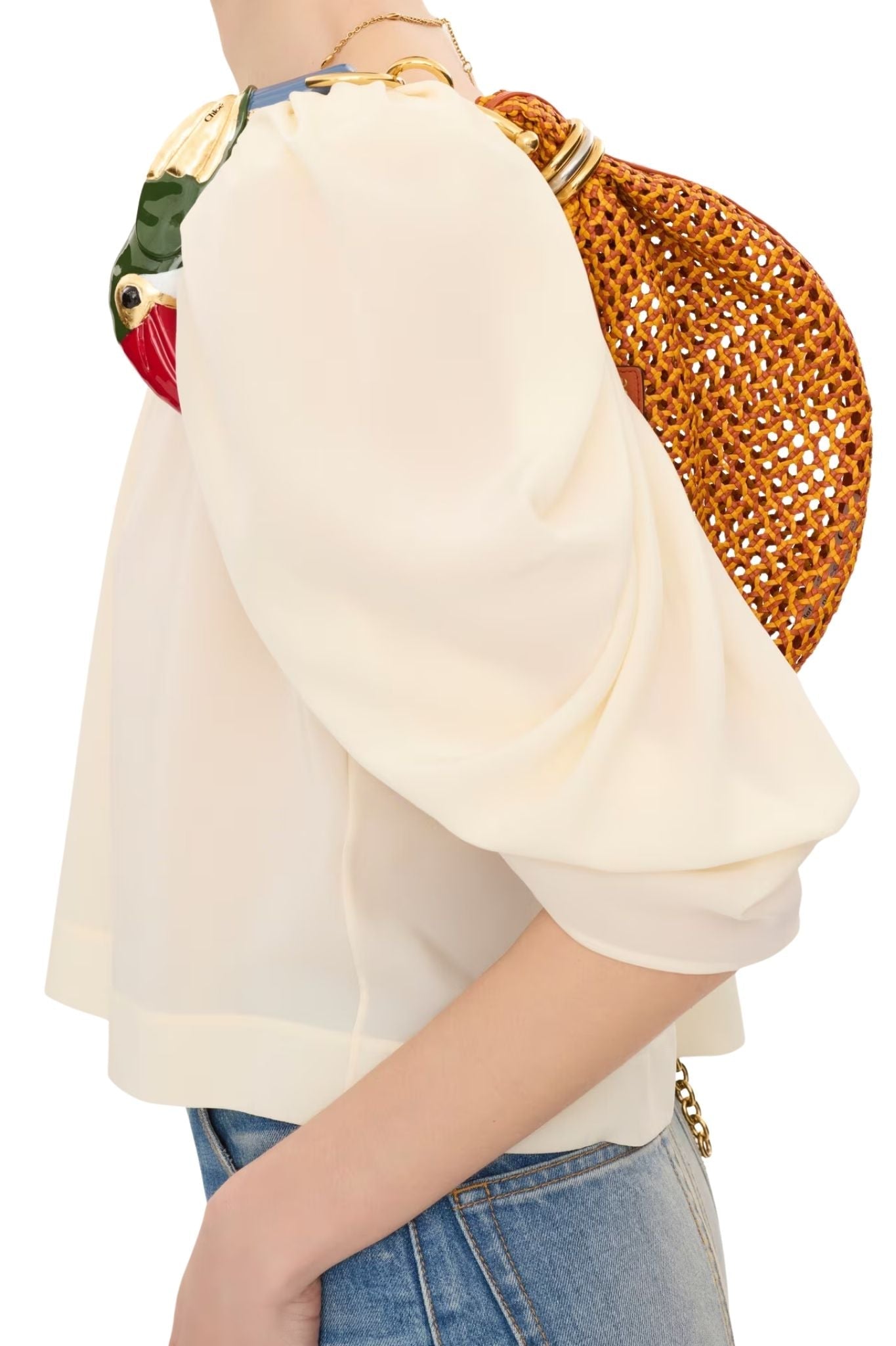 Chloe Bracelet Bag - Toucan Handle - Vermillion