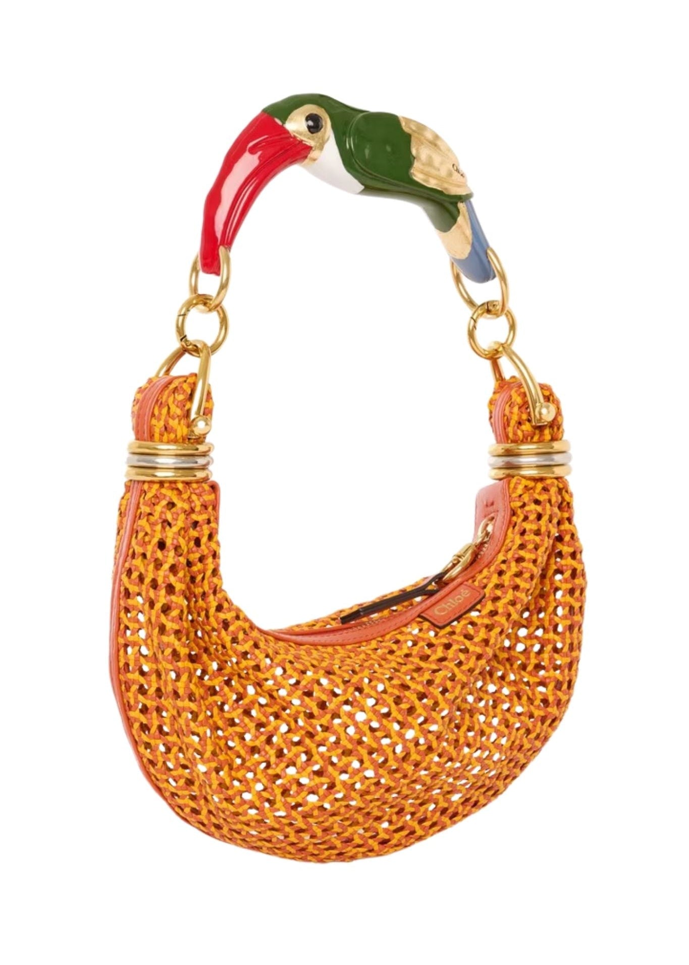 Chloe Bracelet Bag - Toucan Handle - Vermillion
