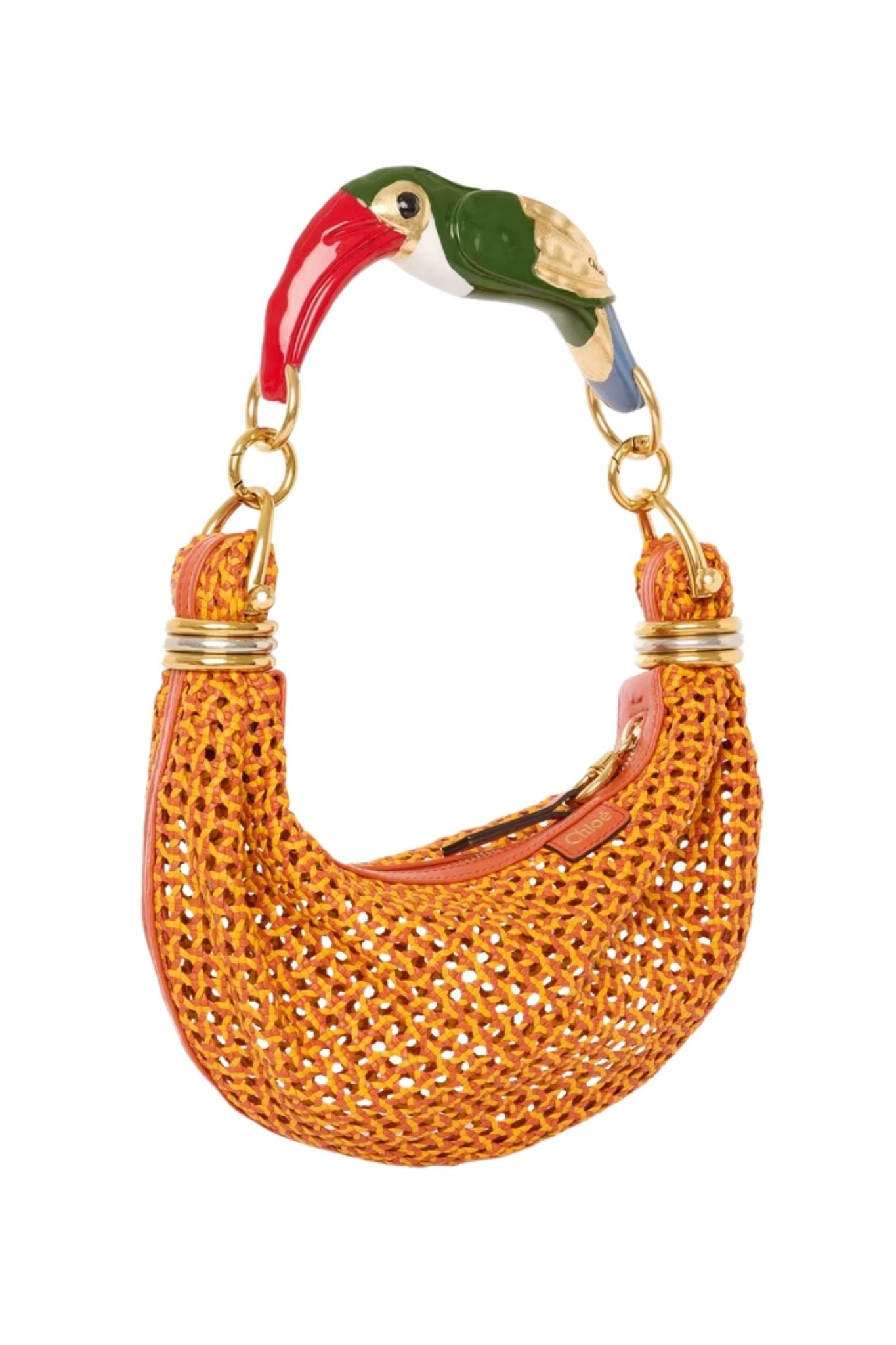 Chloe Bracelet Bag - Toucan Handle - Vermillion