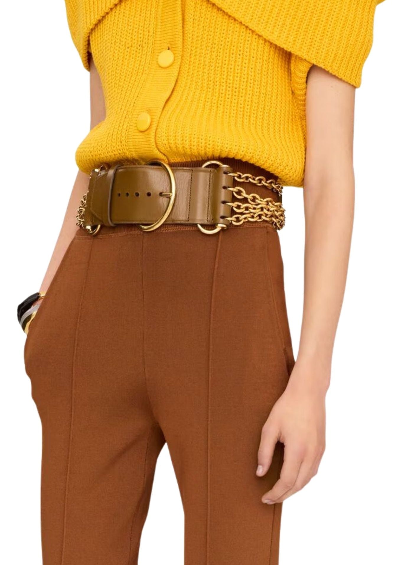 Chloe Camera Chain Belt - Vermillion