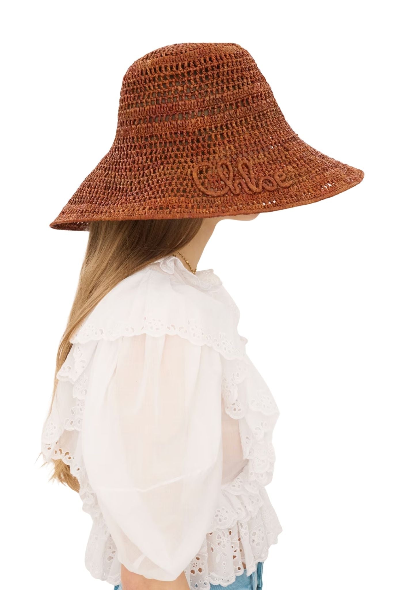 Chloé Capeline Rafia - Vermillion