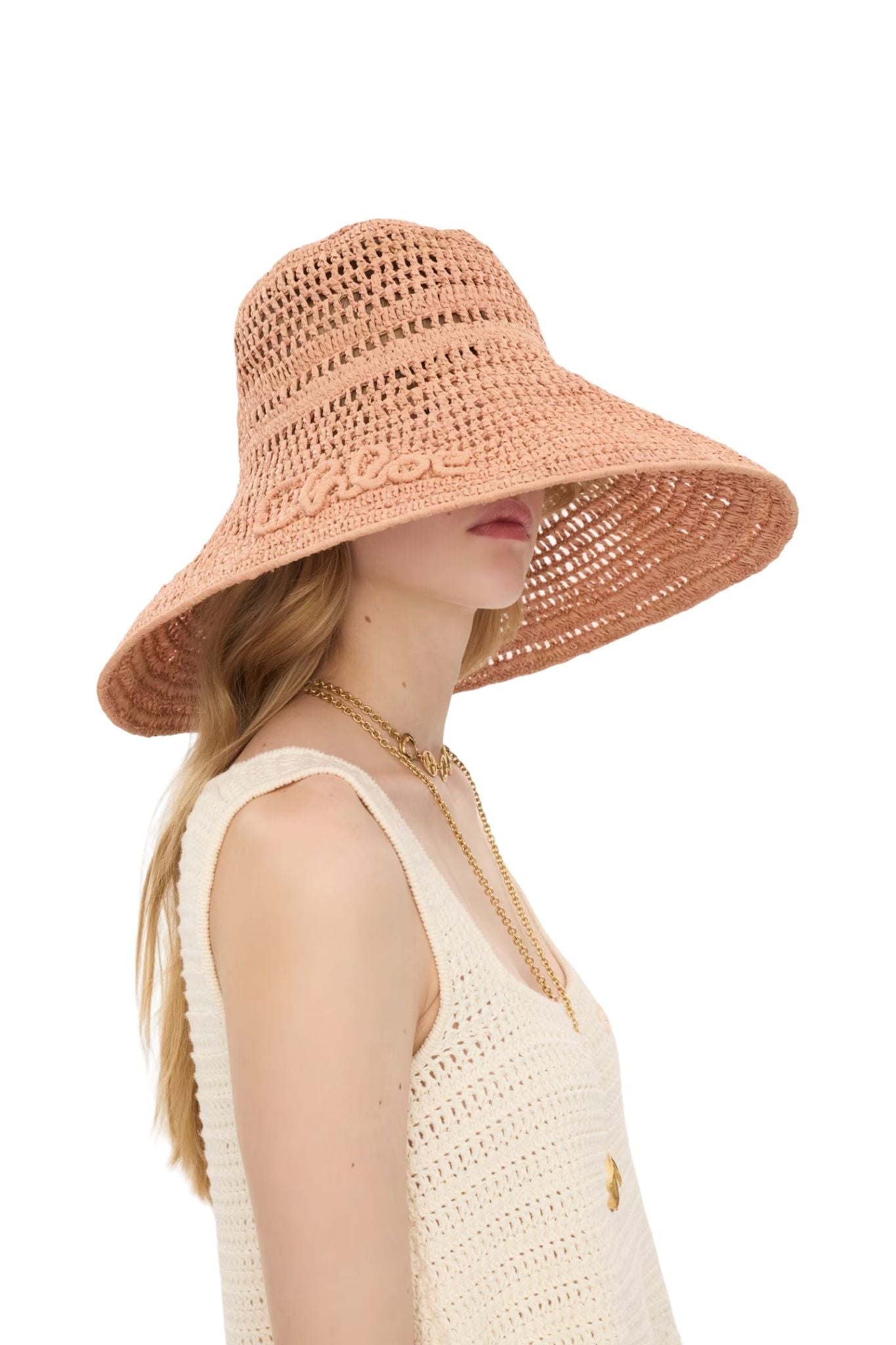 Chloé Capeline Rafia - Vermillion