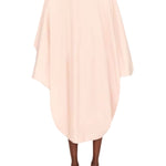 Chloe Coat High - Neck Oversized Cape Coat in Cotton Poplin - Vermillion