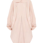 Chloe Coat High - Neck Oversized Cape Coat in Cotton Poplin - Vermillion
