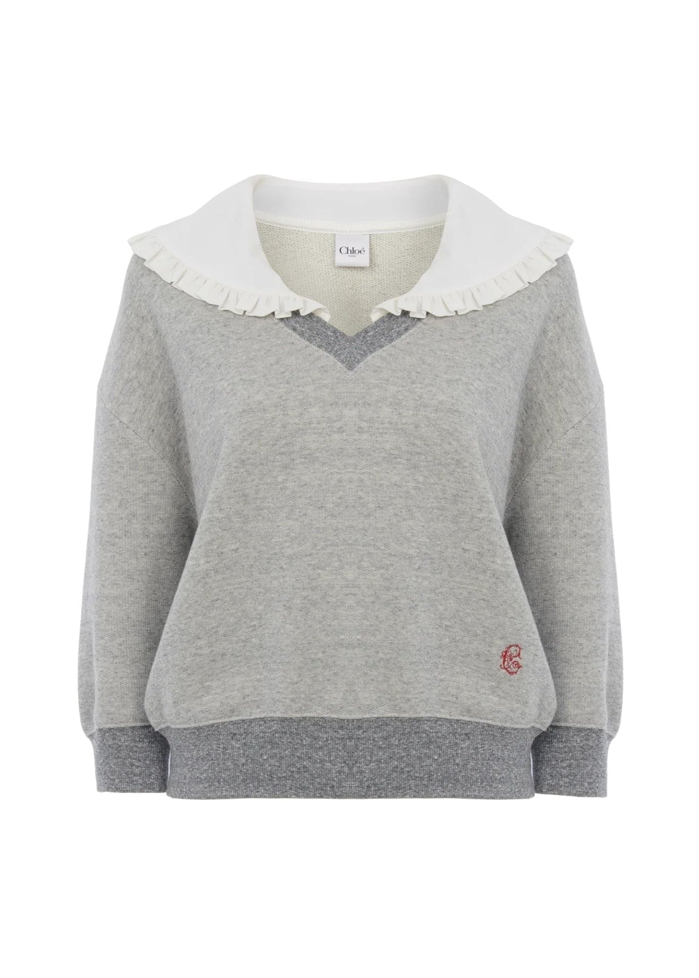 Chloe Collar Sweater - Vermillion