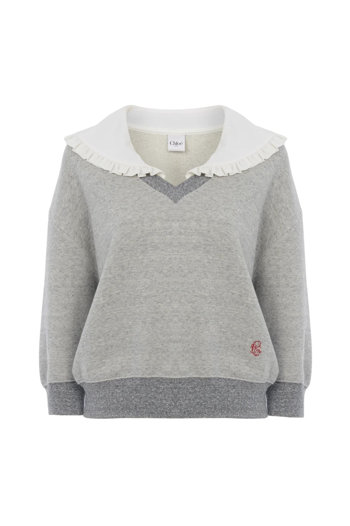 Chloe Collar Sweater - Vermillion