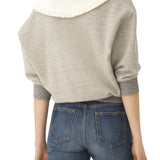 Chloe Collar Sweater - Vermillion