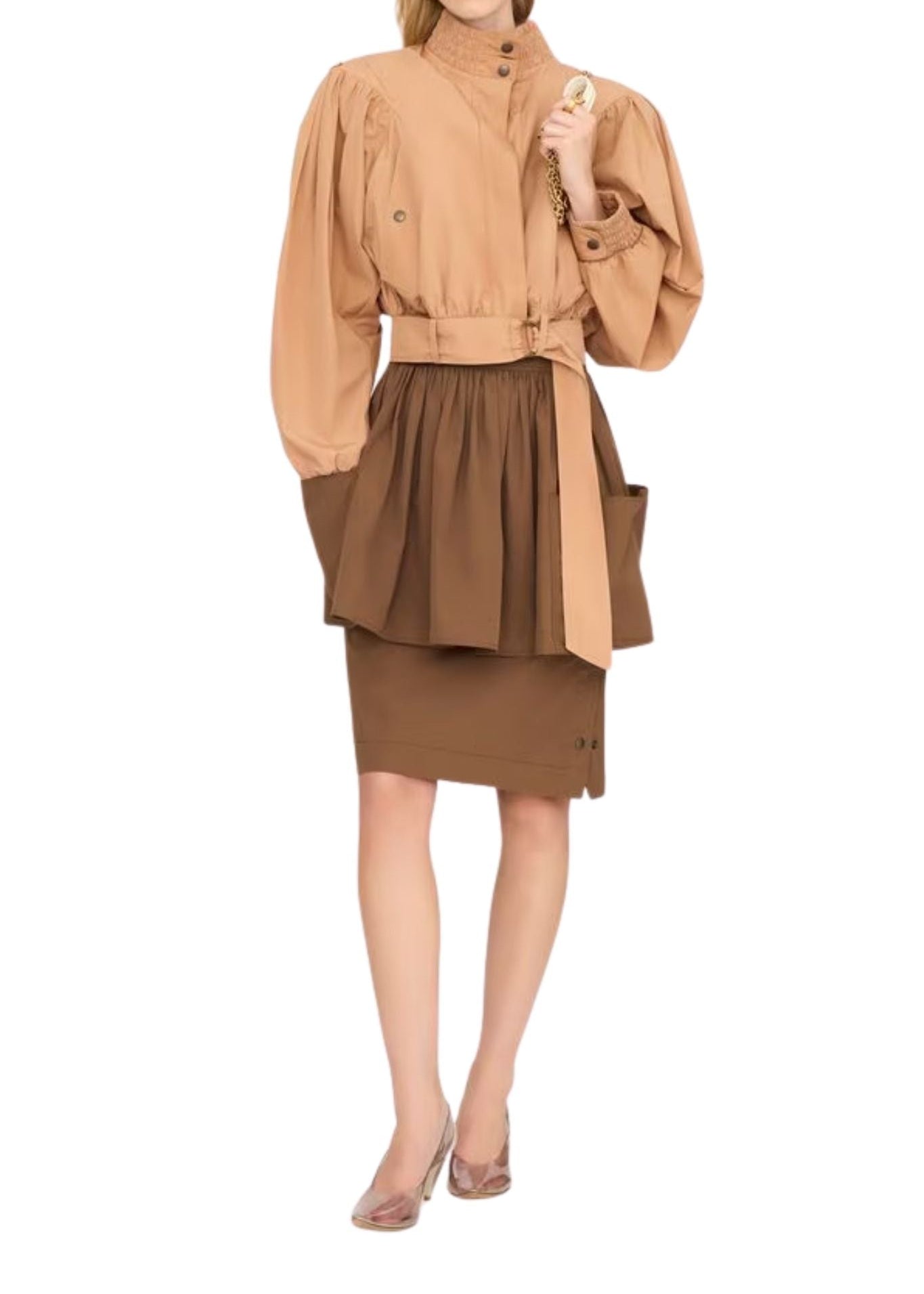 Chloe Cropped Jacket - Vermillion