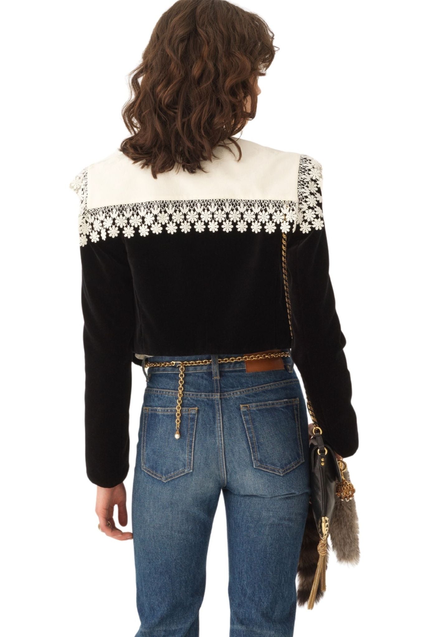 Chloe Cropped Spencer Jacket - Vermillion