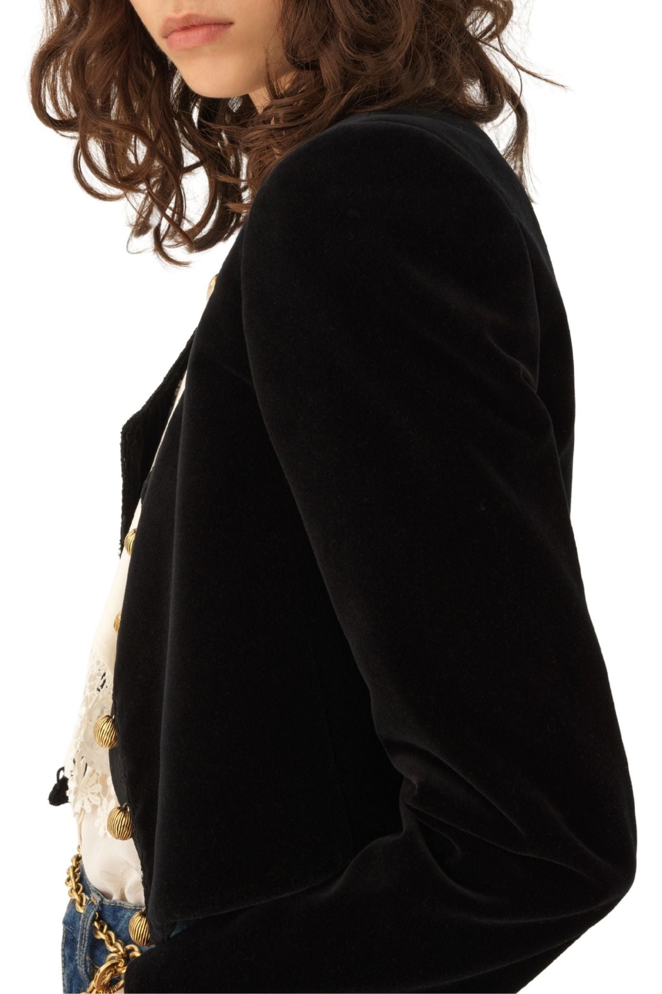 Chloe Cropped Spencer Jacket - Vermillion