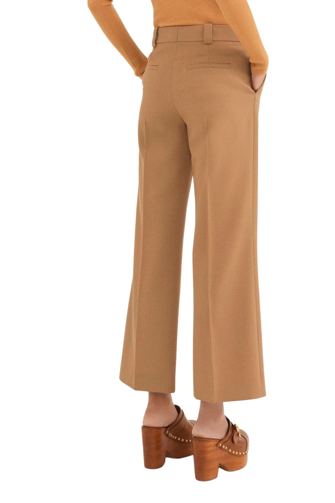 Chloe Cropped Tailored Pants - Vermillion