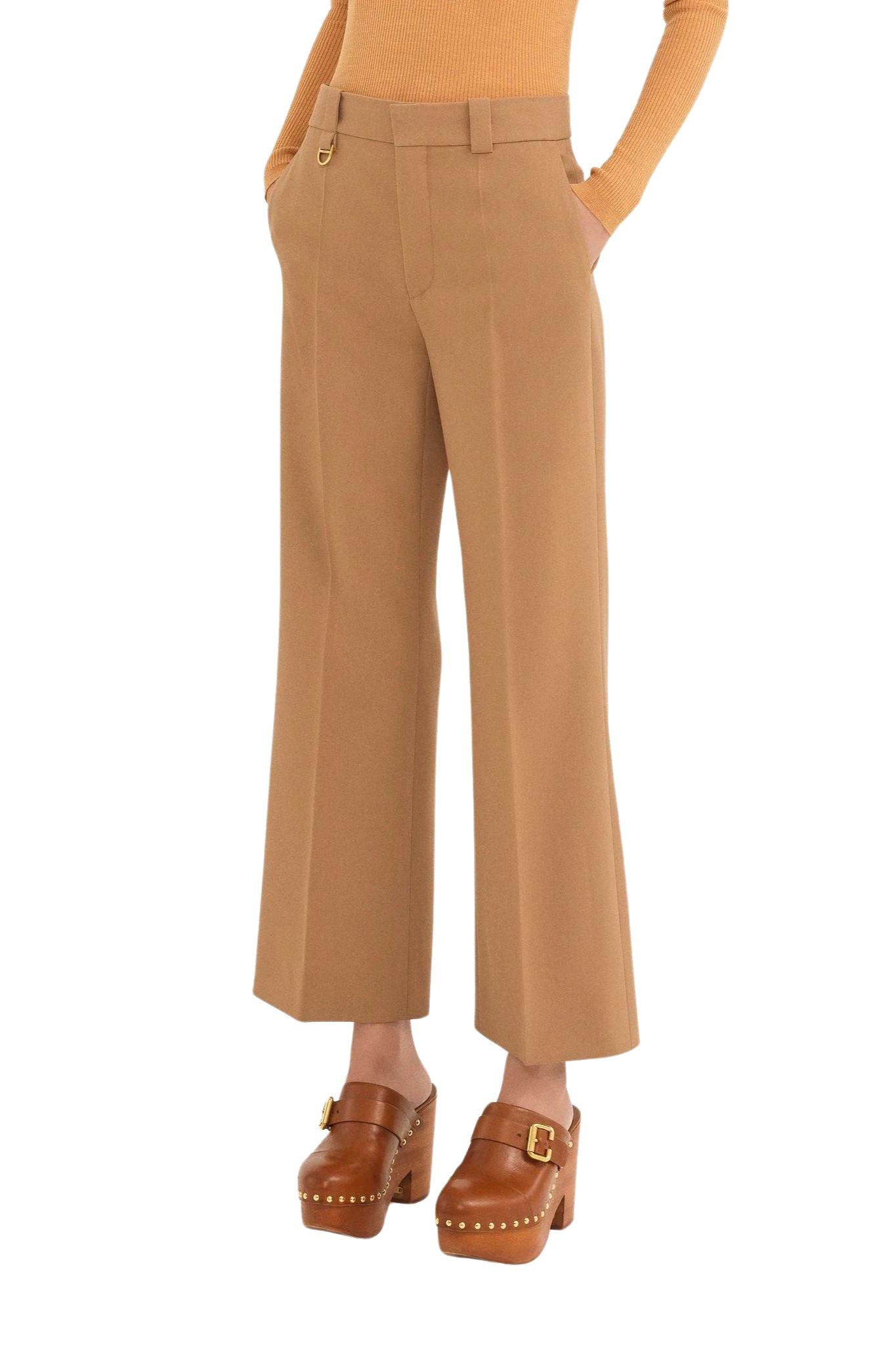 Chloe Cropped Tailored Pants - Vermillion