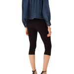 Chloe DV09 High - Neck Gathered Jacket in Denim - Vermillion
