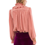 Chloe Fluid Blouse - Vermillion