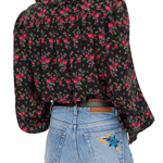 Chloe H170 Tie-Front Ruffled Blouse in Crêpe de Chine - Vermillion