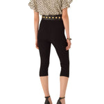 Chloe HT33 Short - sleeve Ruffle Top In Crêpe De Chine - Vermillion